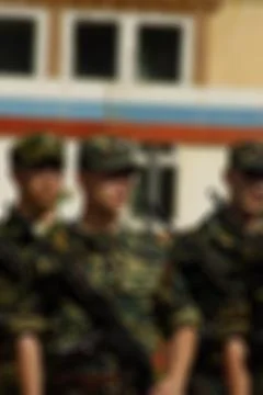 Russian army theme blur background Stock Photos