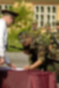Russian army theme blur background Stock Photos