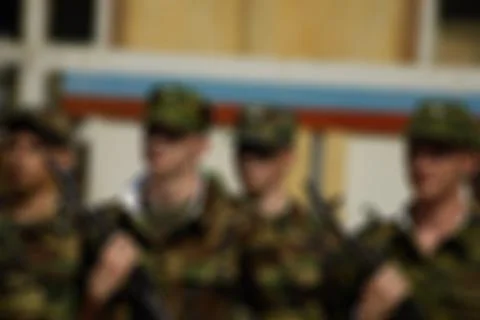 Russian army theme blur background Stock Photos