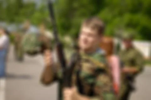 Russian army theme blur background Stock Photos