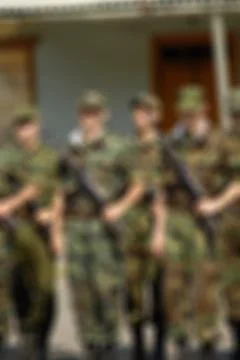 Russian army theme blur background Stock Photos