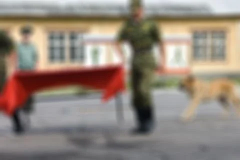 Russian army theme blur background Foto stock