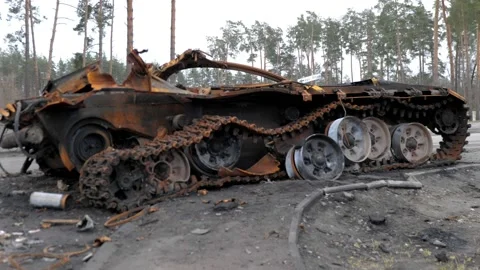 The Russian Army's Exploded Tank in Ukraine Vidéo 200126576