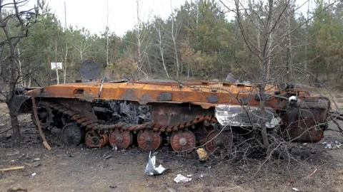 The Russian Army's Exploded Tank in Ukraine Vidéo 200127025