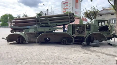 Russian artillery Video stock 207549465