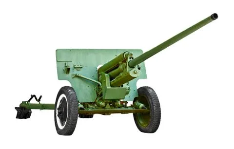 Russian artillery gun - world war ii Stock Photos