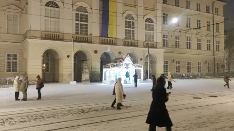 Russian attacks fail to break the morale of Ukrainians as they enter 2026 with n Stock Footage 325453454