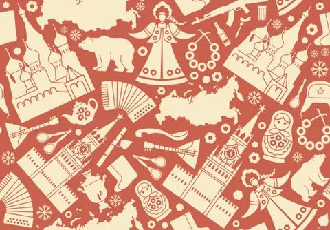Russian background Stock Illustration