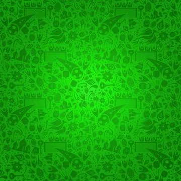 Russian background pattern of traditional icons Stock Illustration