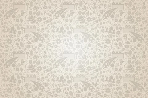 Russian background pattern of traditional icons イラスト素材
