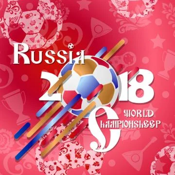 Russian background, world of Russia pattern with modern and traditional elements Illustrazione stock