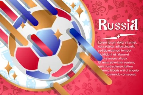 Russian background, world of Russia pattern with modern and traditional elements Illustrazione stock