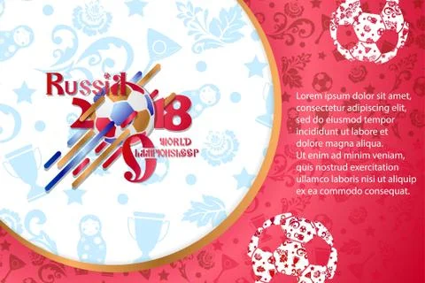 Russian background, world of Russia pattern with modern and traditional elements Illustrazione stock