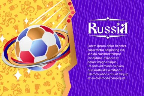 Russian background, world of Russia pattern with modern and traditional elements Stockillustratie