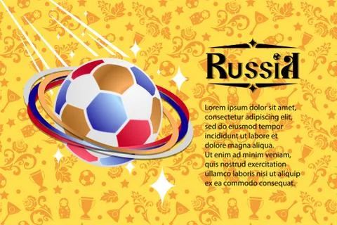 Russian background, world of Russia pattern with modern and traditional elements Illustrazione stock