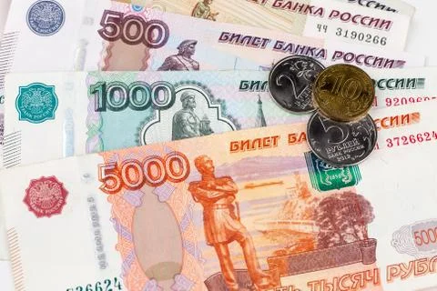 Russian banknotes. Stock Photos