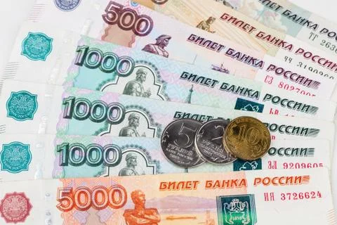 Russian banknotes. Stock Photos