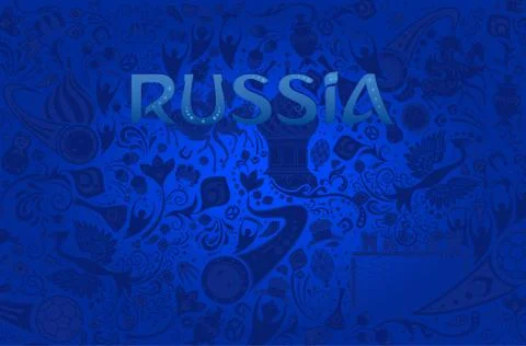 Russian blue background, vector illustration Stock Illustration