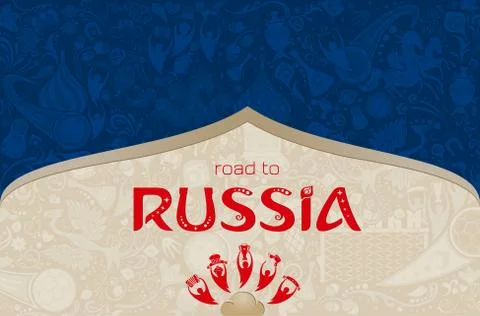 Russian blue background, vector illustration Stock Illustration