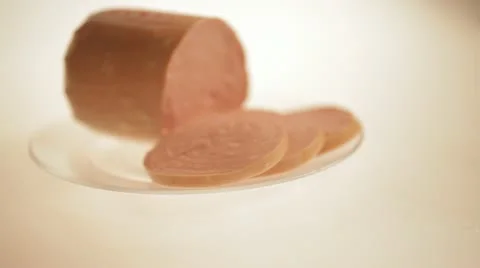 Russian boiled sausage. Stock Footage 22244735