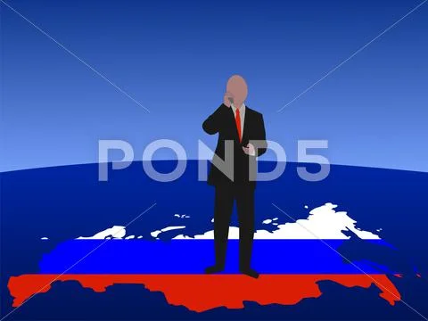 Russian business man Stock Illustration