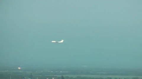 The Russian cargo plane IL-78 in flight Stock Footage 10592425