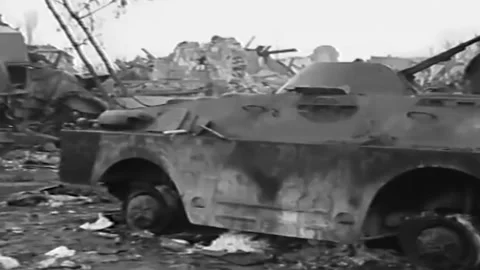 Russian-Chechen war 1994-1996. battles for the city of Grozny. Archival. (11 Stock Footage 235067342