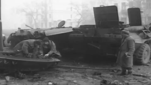 Russian-Chechen war 1994-1996. battles for the city of Grozny. Archival. (55 Stock Footage 235067695