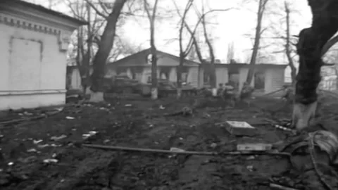 Russian-Chechen war 1994-1996. battles for the city of Grozny. Archival. (67 Stock Footage 235068080