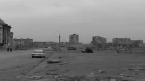 Russian-Chechen war 1994-1996. battles for the city of Grozny. Archival. (74 Stock Footage 235068218