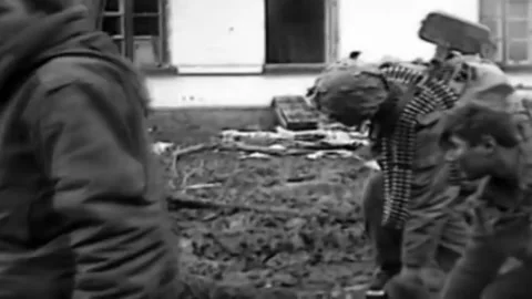 Russian-Chechen war 1994-1996. battles for the city of Grozny. Archival. (84 Video stock 235068514