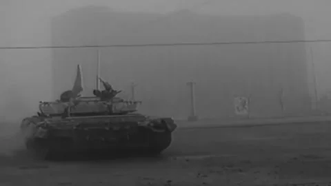 Russian-Chechen war 1994-1996. battles for the city of Grozny. Archival. (85 Stock Footage 235068543