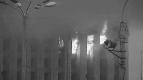 Russian-Chechen war 1994-1996. battles for the city of Grozny. Archival. (91 Stock Footage 235068677