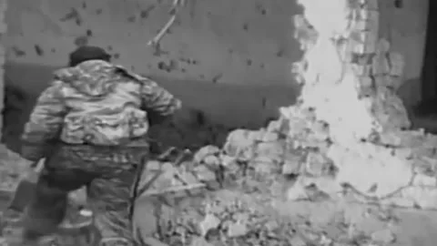 Russian-Chechen war 1994-1996. Chechen fighters. Archival. (36) Stock Footage 235069087