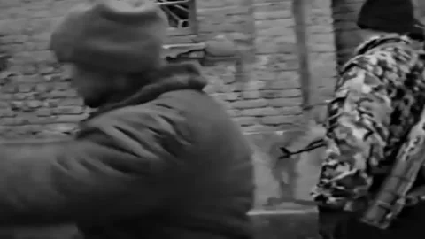 Russian-Chechen war 1994-1996. Chechen fighters. Archival. (45) Video stock 235069373