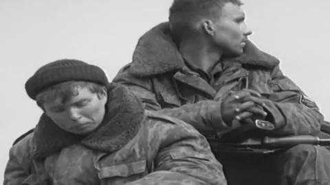 Russian-Chechen war 1994-1996. Russian troops. Archival. (22) Stock Footage 235069927