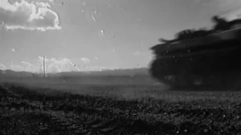 Russian-Chechen war 1994-1996. Russian troops. Filming the battle. Archive.  Video stock 235070171