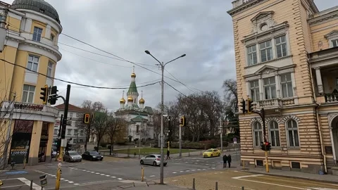 Russian Church, Sofia Stock Footage 167991373