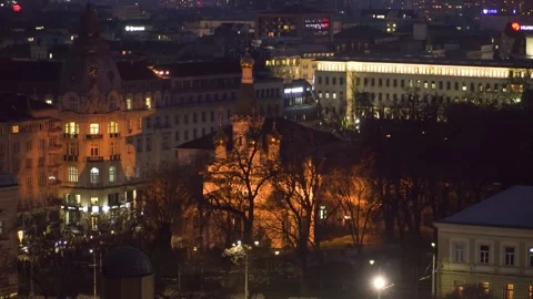 Russian Church in Sofia Seen from Alexander Nevsky Bell Tower Stock-Footage 341873385
