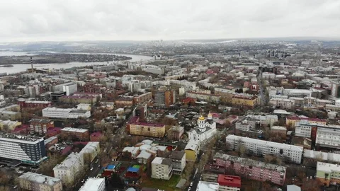 Russian city Irkutsk Stock Footage 98123744