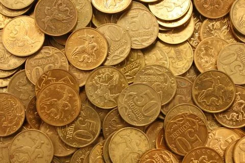Russian coins Stockfoto's