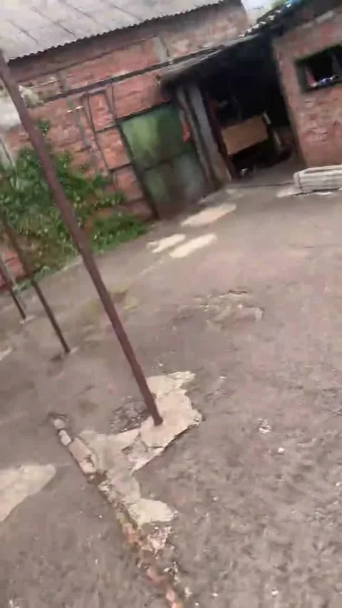 Russian Combat Drone Explodes Over a Residential Building, Kharkiv, Ukraine - 10 Stock Footage 337542992