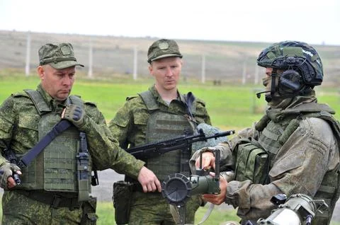 Russian conscripted men attend military training in Rostov-on-Don, Rostov On Don Stockfoto's