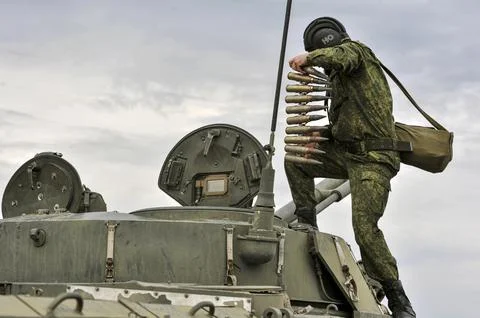 Russian conscripted men attend military training in Rostov-on-Don, Rostov On Don Stock Photos