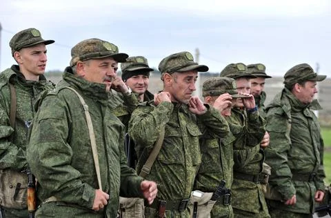 Russian conscripted men attend military training in Rostov-on-Don, Rostov On Don Stock Photos