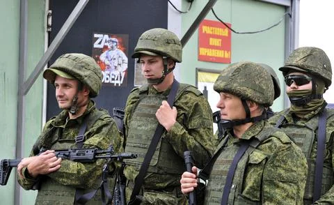 Russian conscripted men attend military training in Rostov-on-Don, Rostov On Don Stock Photos