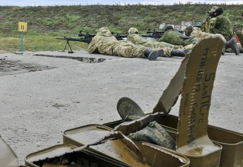 Russian conscripted men attend military training in Rostov-on-Don, Rostov On Don Stock Photos