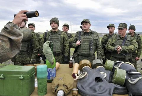 Russian conscripted men attend military training in Rostov-on-Don, Rostov On Don Fotos de archivo
