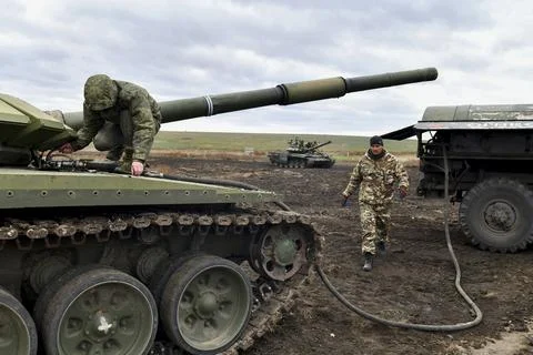 Russian conscripted men attend military training in Rostov-on-Don, Rostov On Don Foto stock