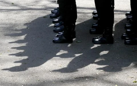 Russian conscripts called up for military service depart from St. Petersburg, St Fotos de archivo